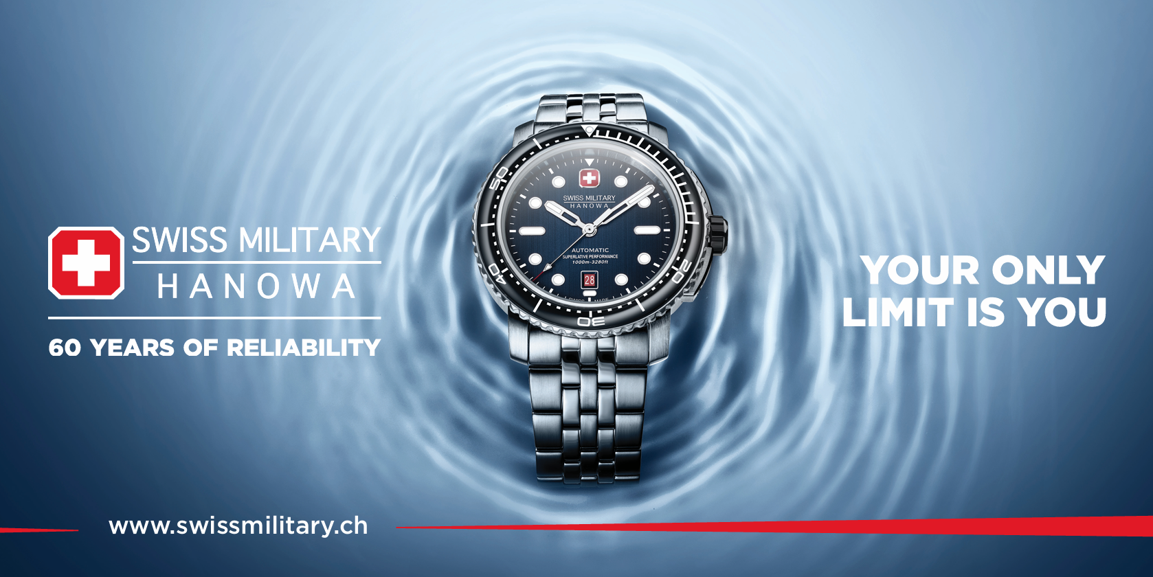 Load video: Automatic Diver model with 1000m water resistance