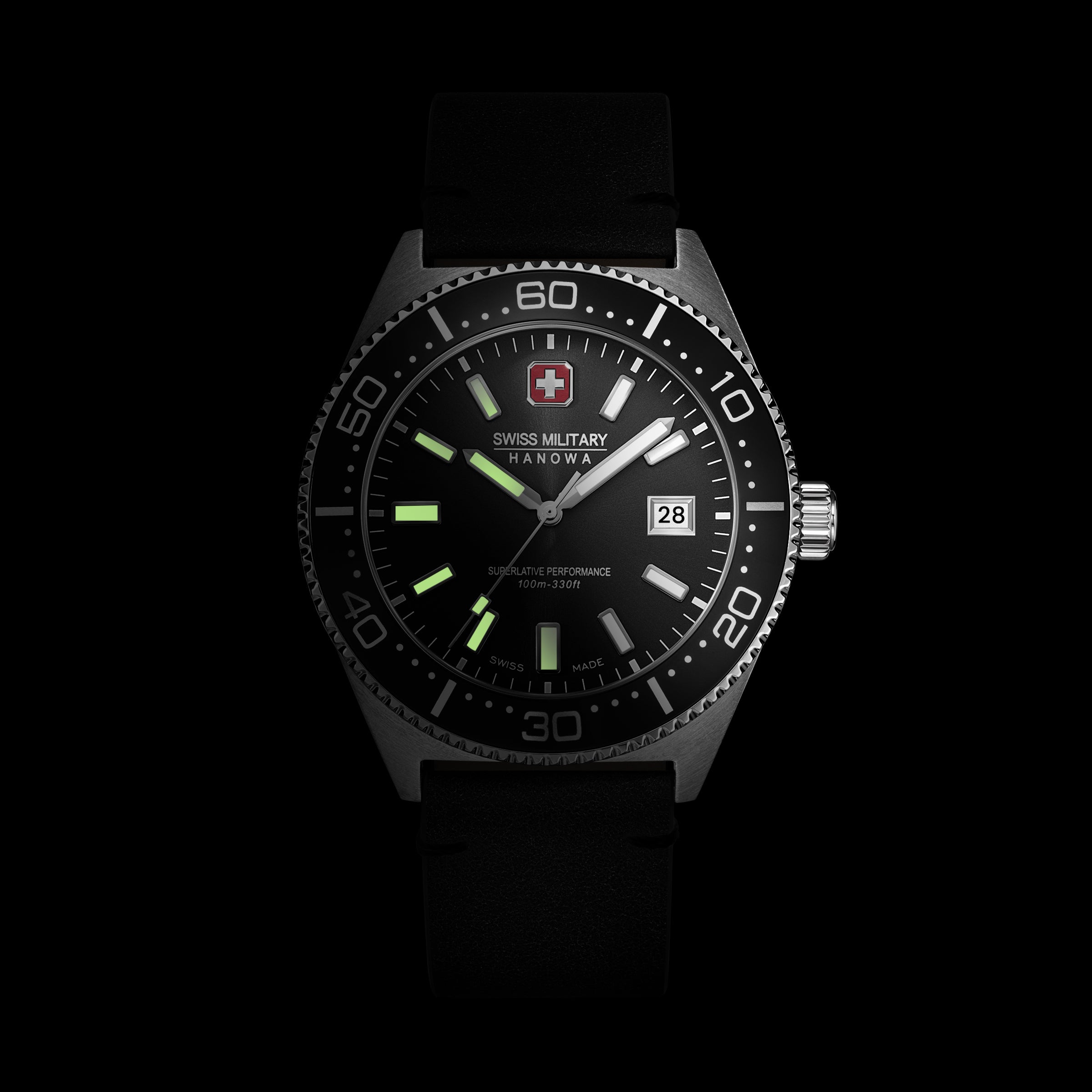 時計 SWISS MILITARY HANOWA Navigator Navigator Black Dial Chrono 06-5007-04-007 - Swiss Military